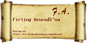 Firling Azucséna névjegykártya