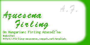 azucsena firling business card